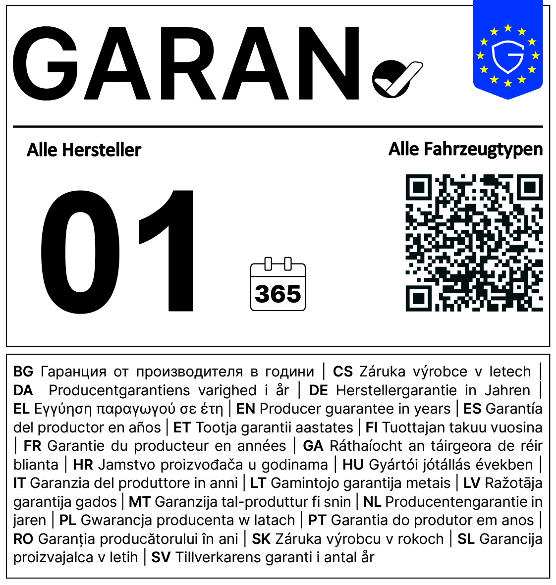 GARAN-Label für den Gebrauchtwagenhandel
